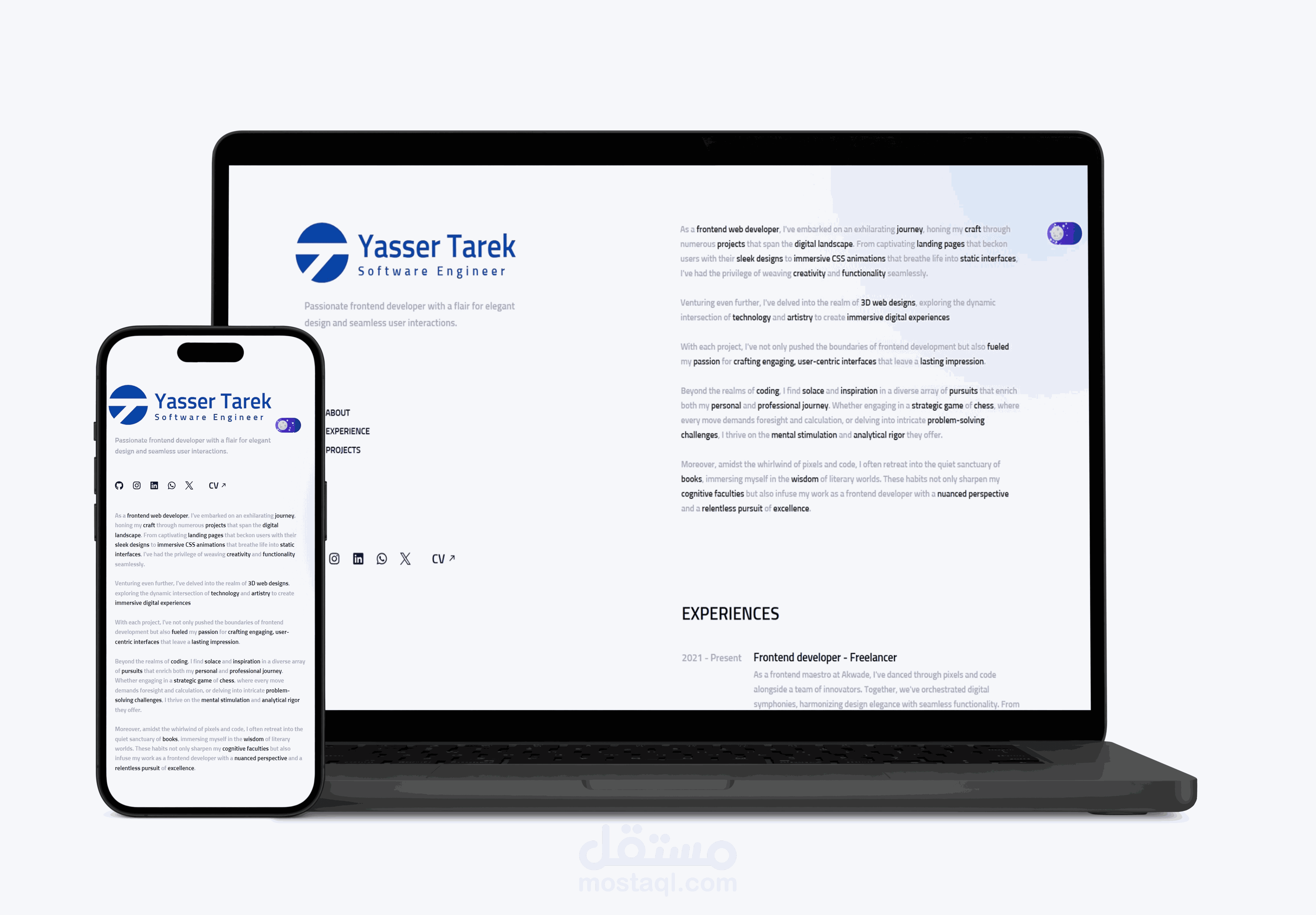 معرض أعمال مهندس برمجيات | Software engineer portfolio