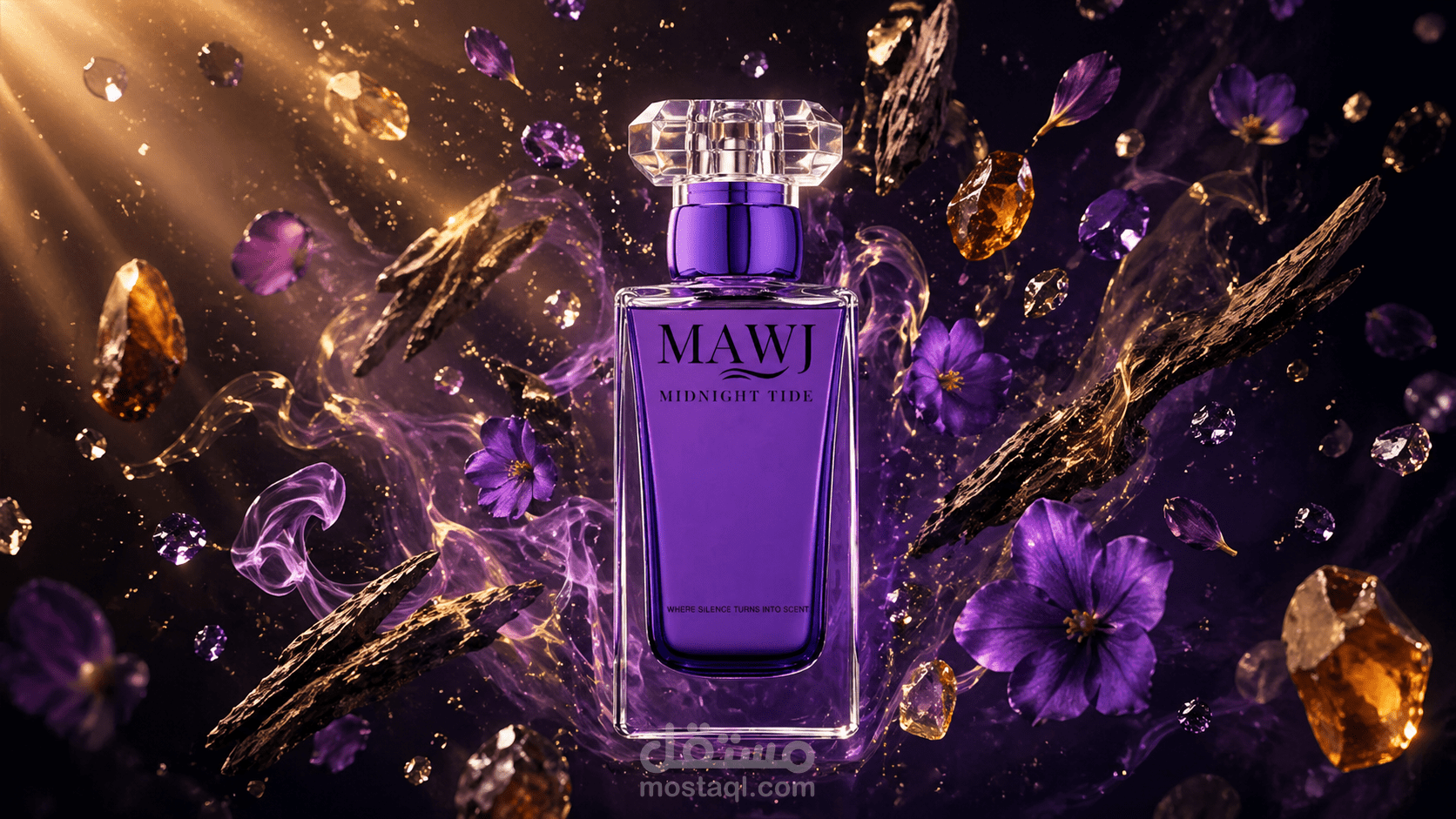 تصميم هوية علامة عطور فاخرة — MAWJ