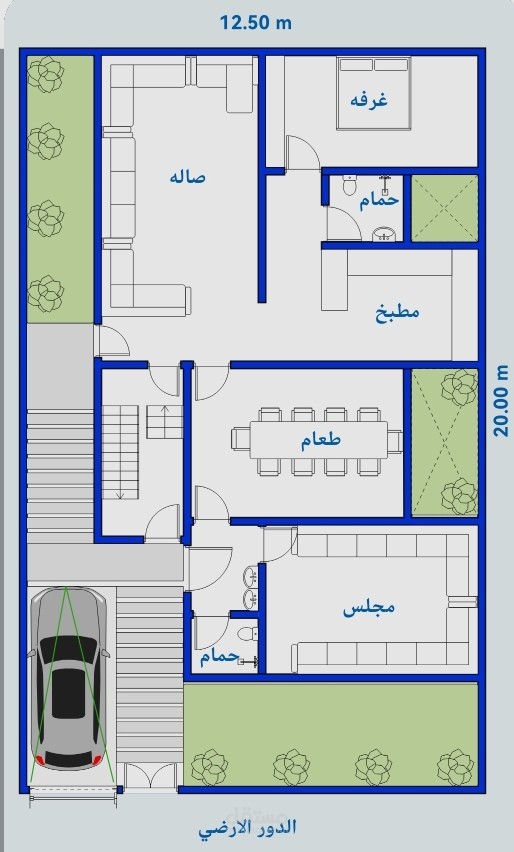 تصميم فله بمساحه صغيره ٢٥٠ متر مربع