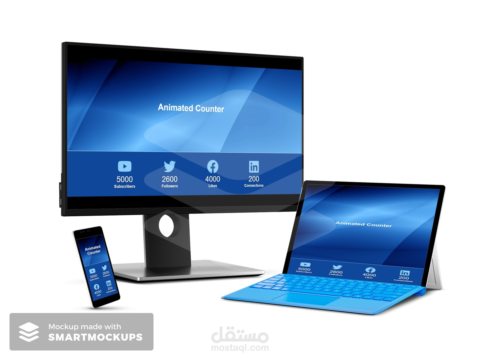 عمل عداد تصاعدي - Animated Counter with JavaScript