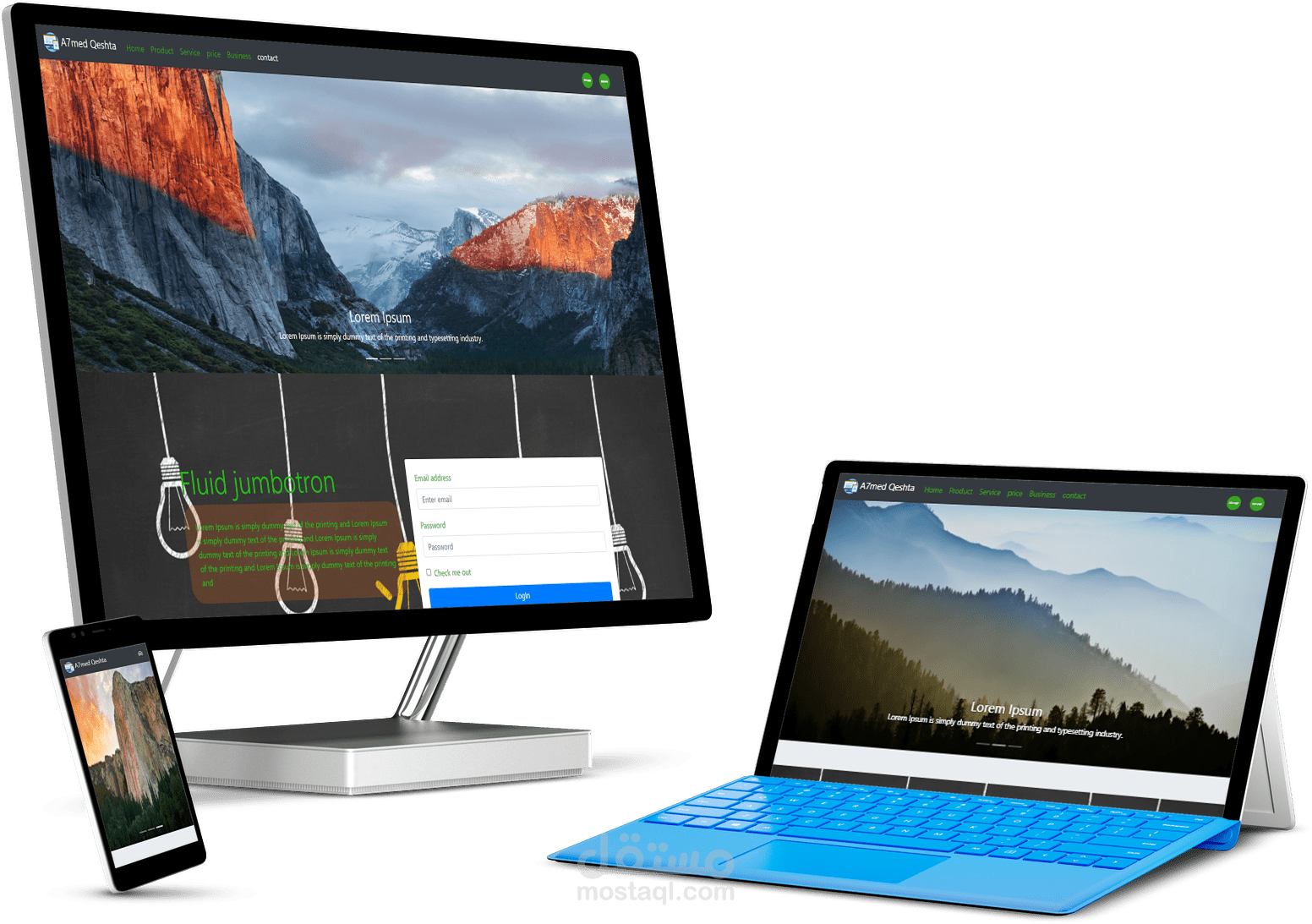 موقع بصفحة واحدة - landing page -