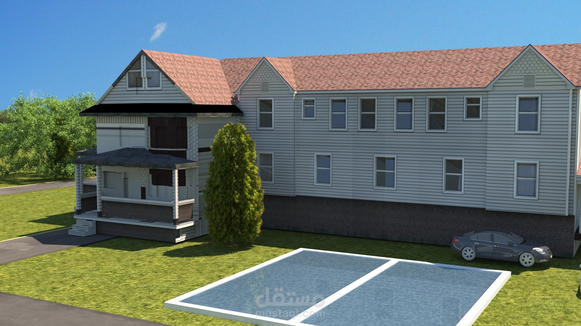 نمذجة خارجية مع إضاءة و إخراج