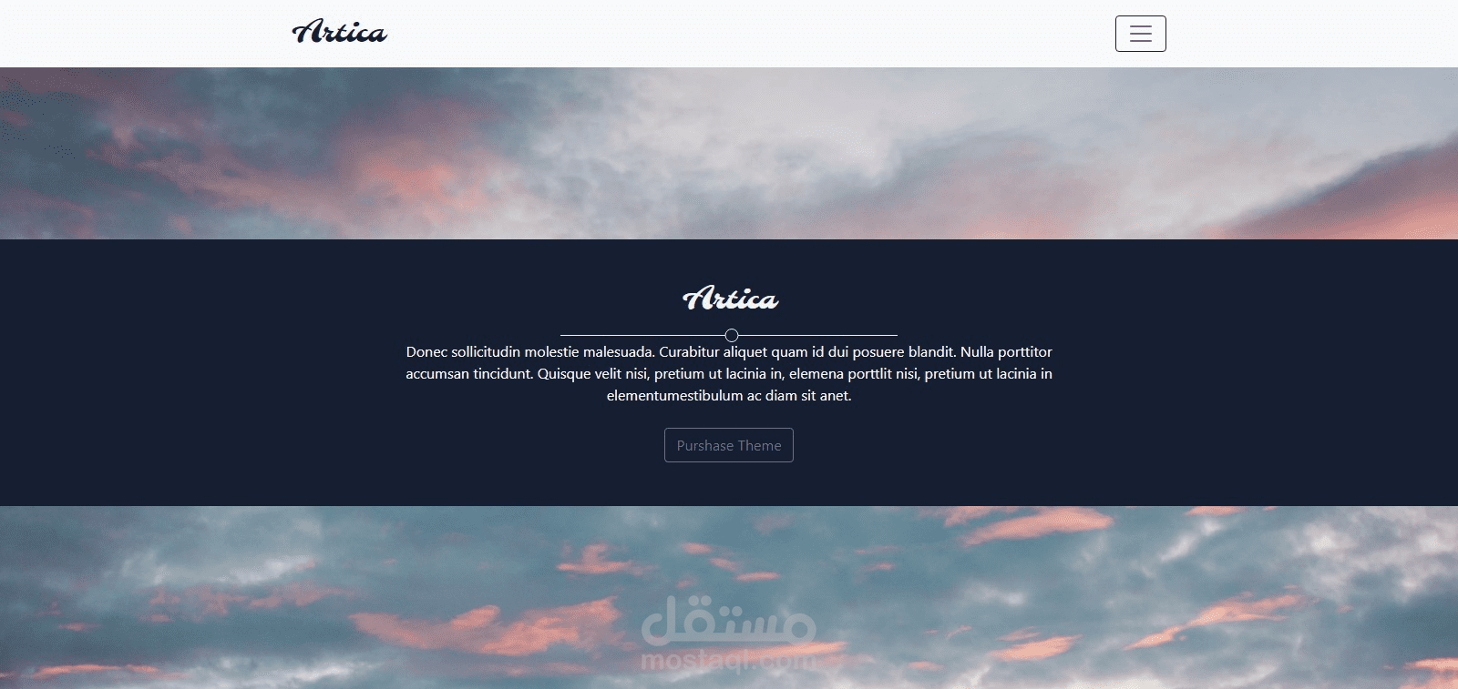صفحة هبوط Artica