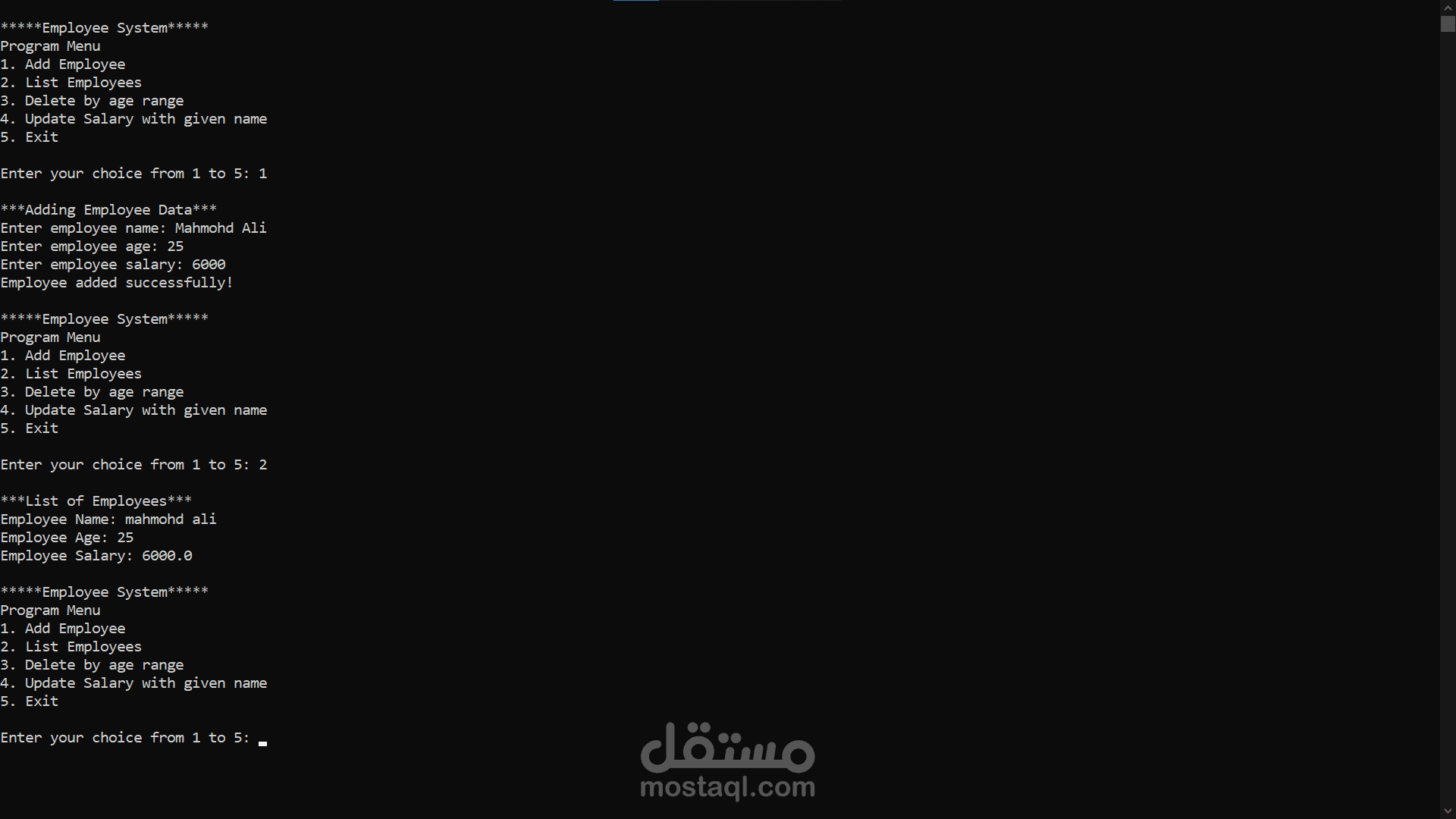 نظام إدارة موظفين متكامل بلغة بايثون (Object-Oriented Programming)