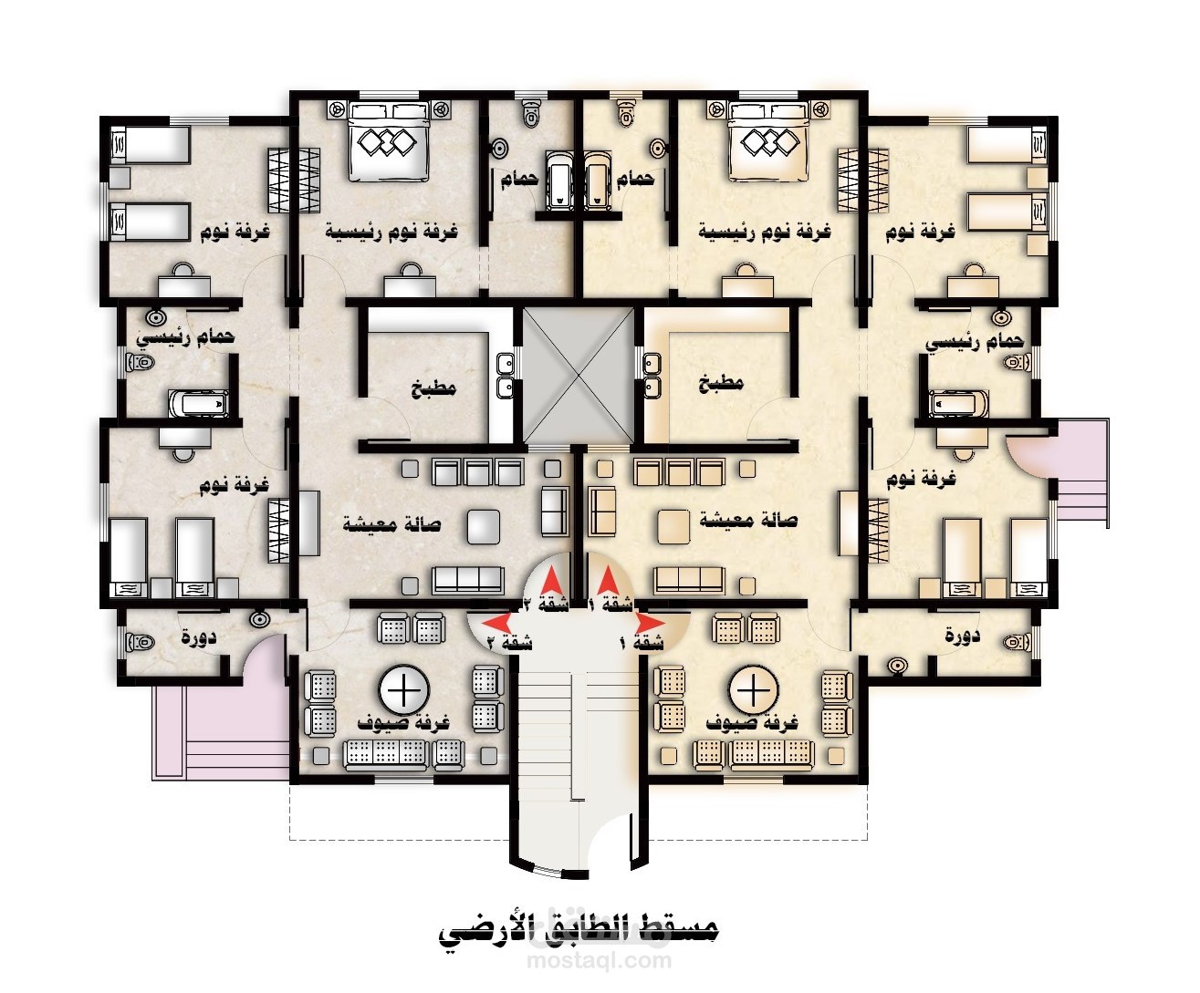 إظهار مساقط معمارية