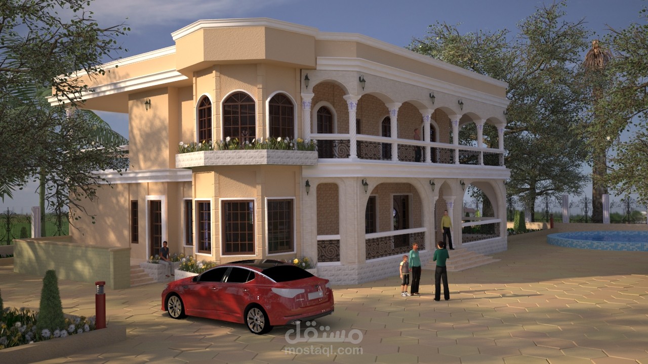 تصميم فيلا سكنية 3D