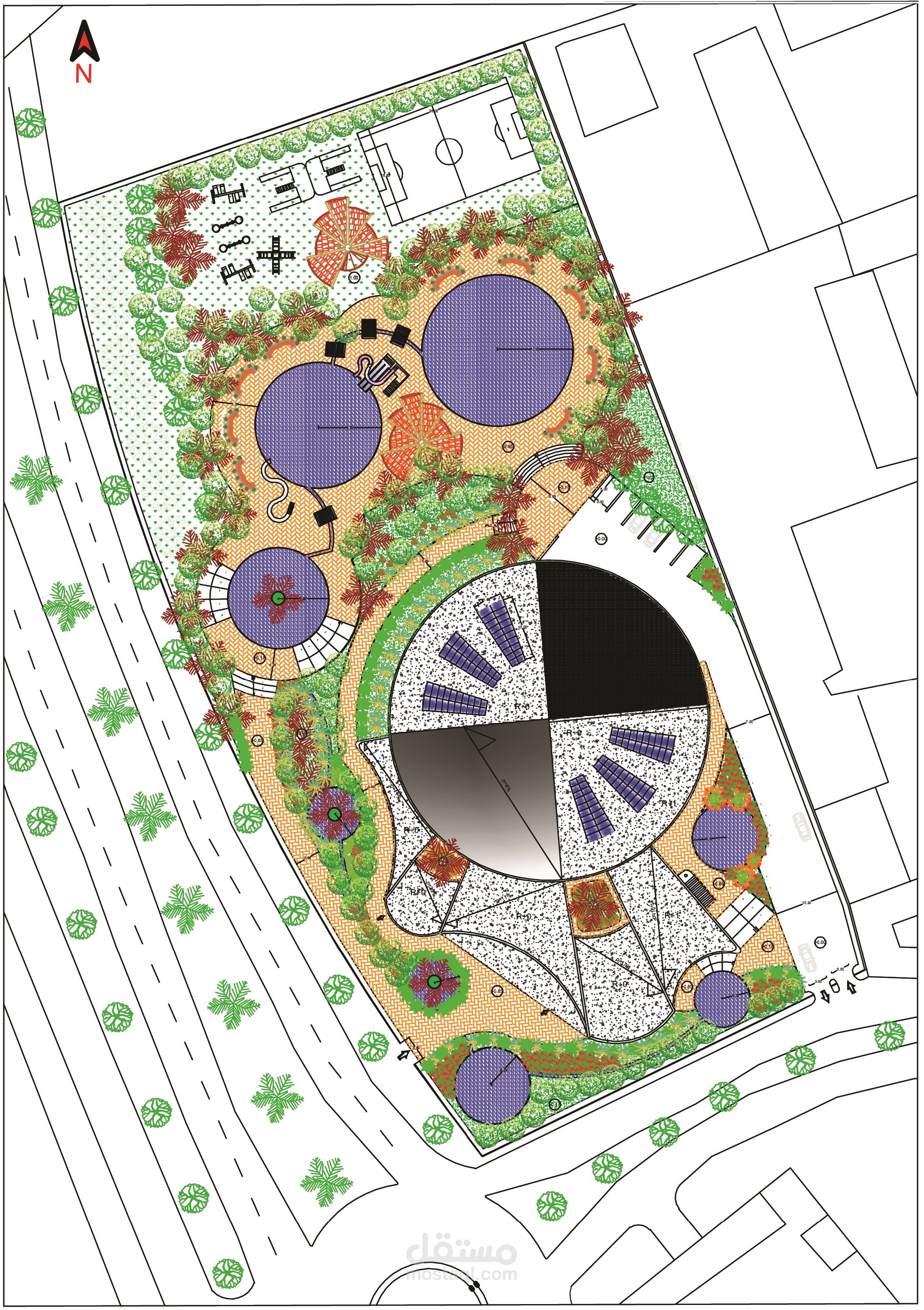 تصميم مشروع مسبح نصف اولمبي