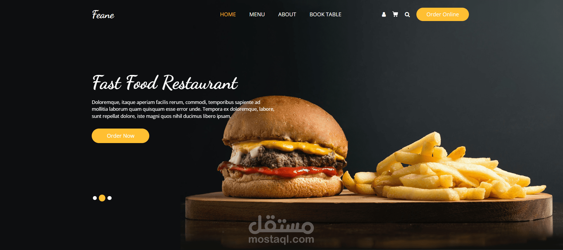 Restaurant personal website