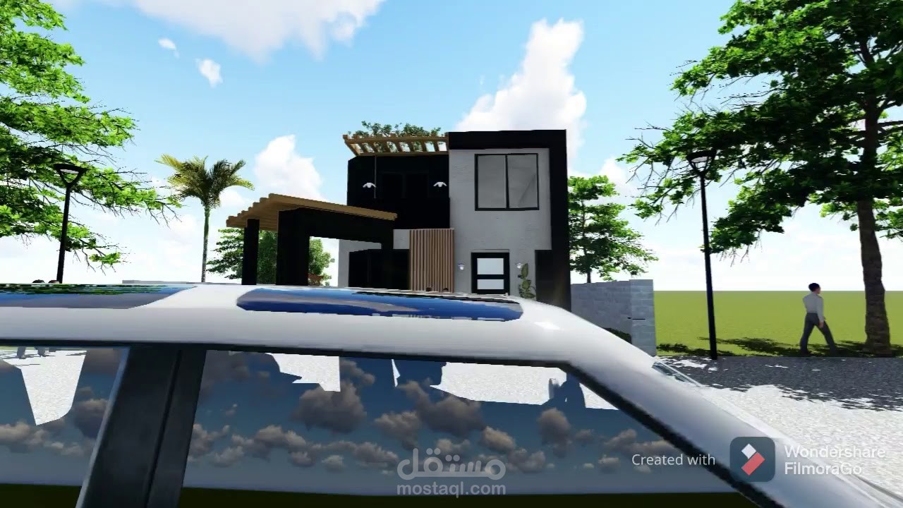 Modern villa 3d enimation vedio