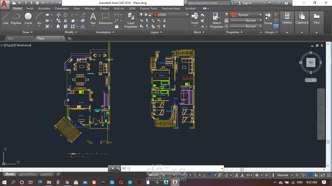 مخطط معماري لفيلا