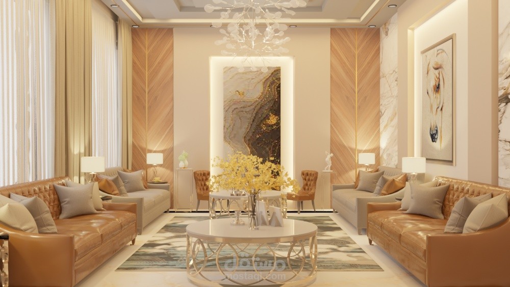 تصميم داخلى لمجلس رجال مودرن