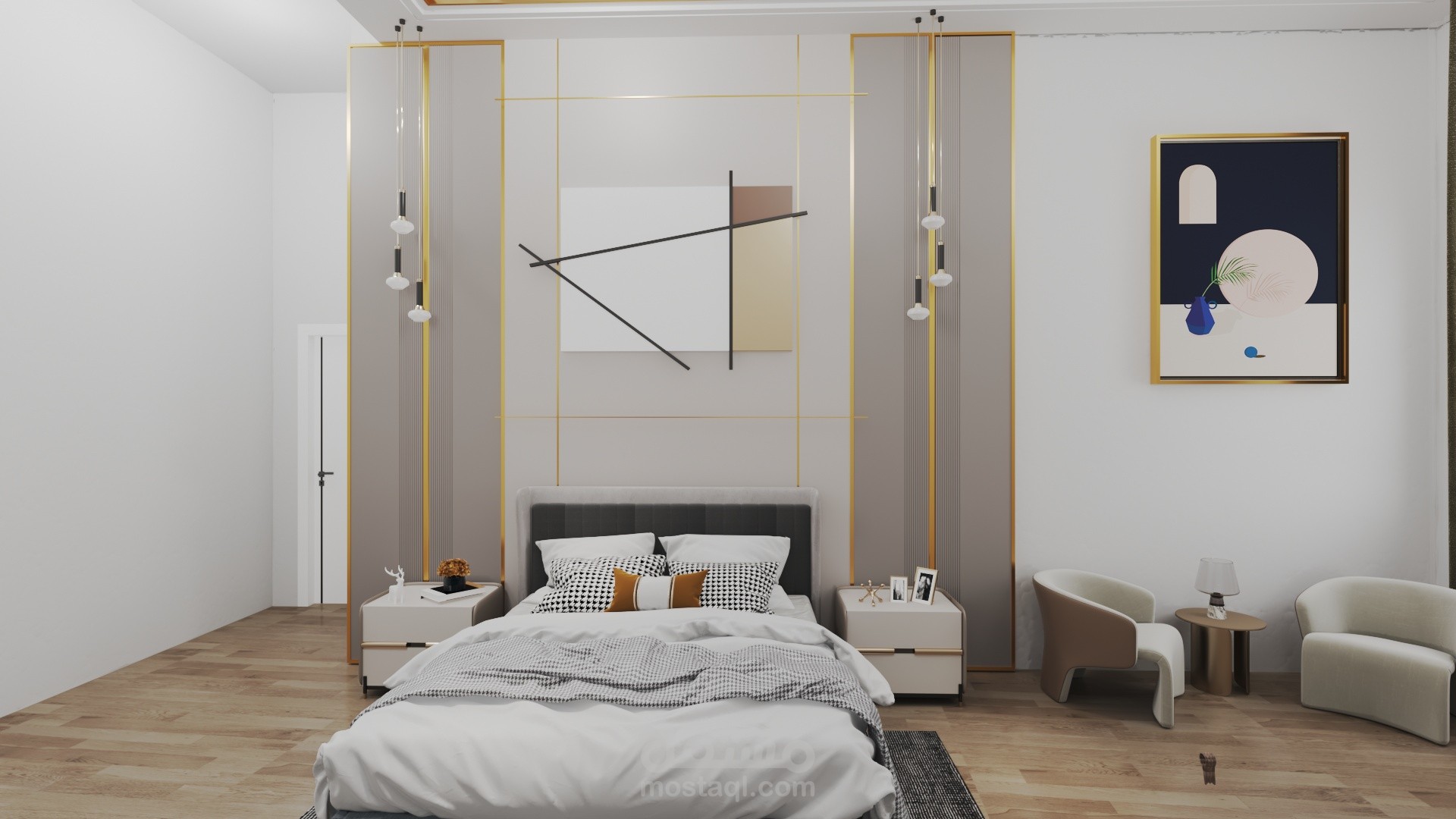 تصميم داخلى لغرفة نوم ماستر