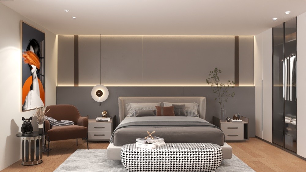 تصميم داخلى لغرفة نوم مودرن