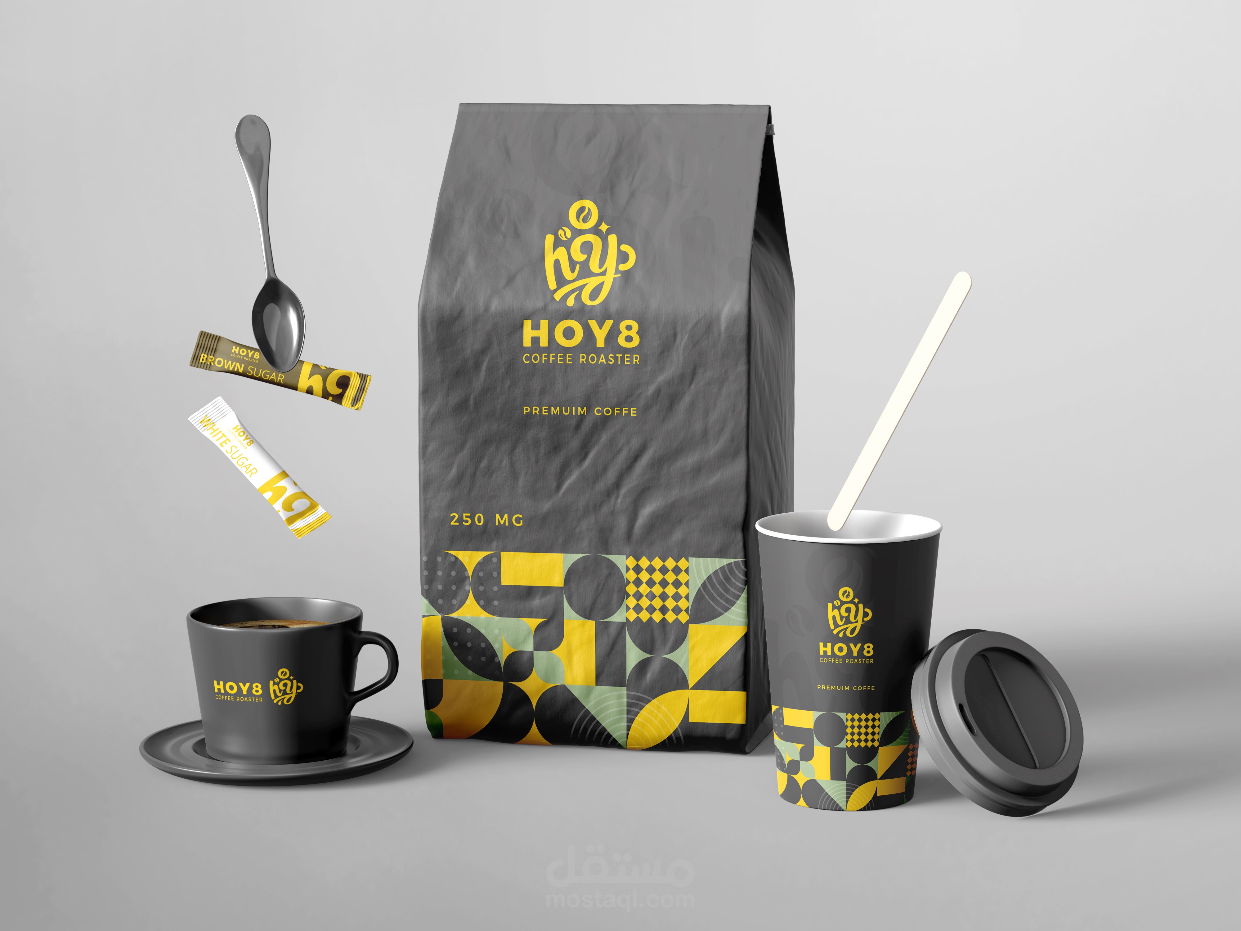 شعار وهوية محمصة وكوفي