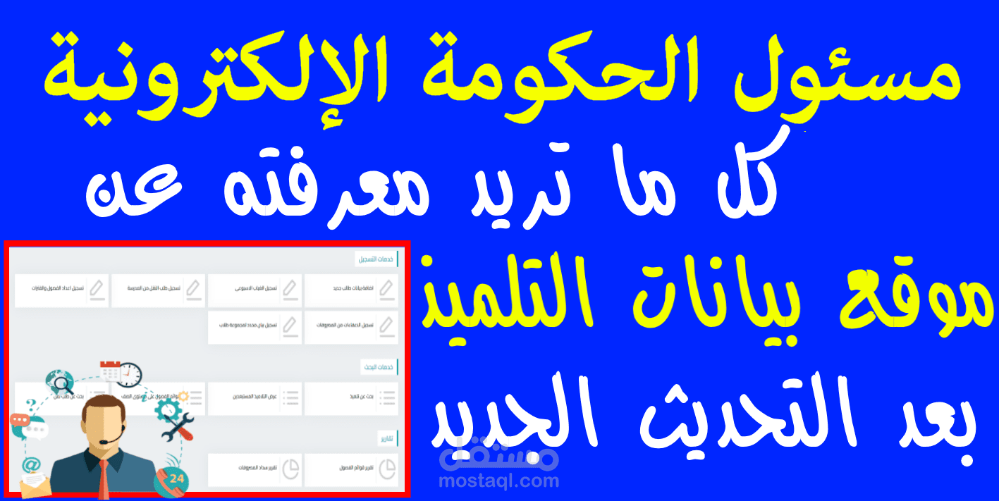 شرح موقع إلكتروني - وتدريب المكلفين بالعمل عليه