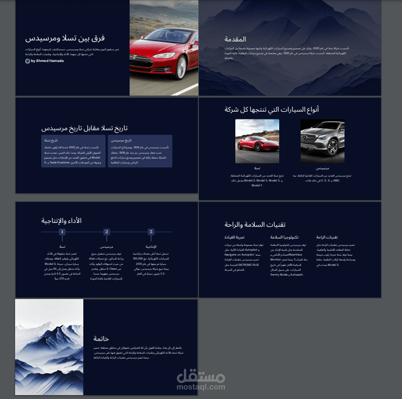 تصميم برزنتيشن باللغه العربيه والانجليزيه