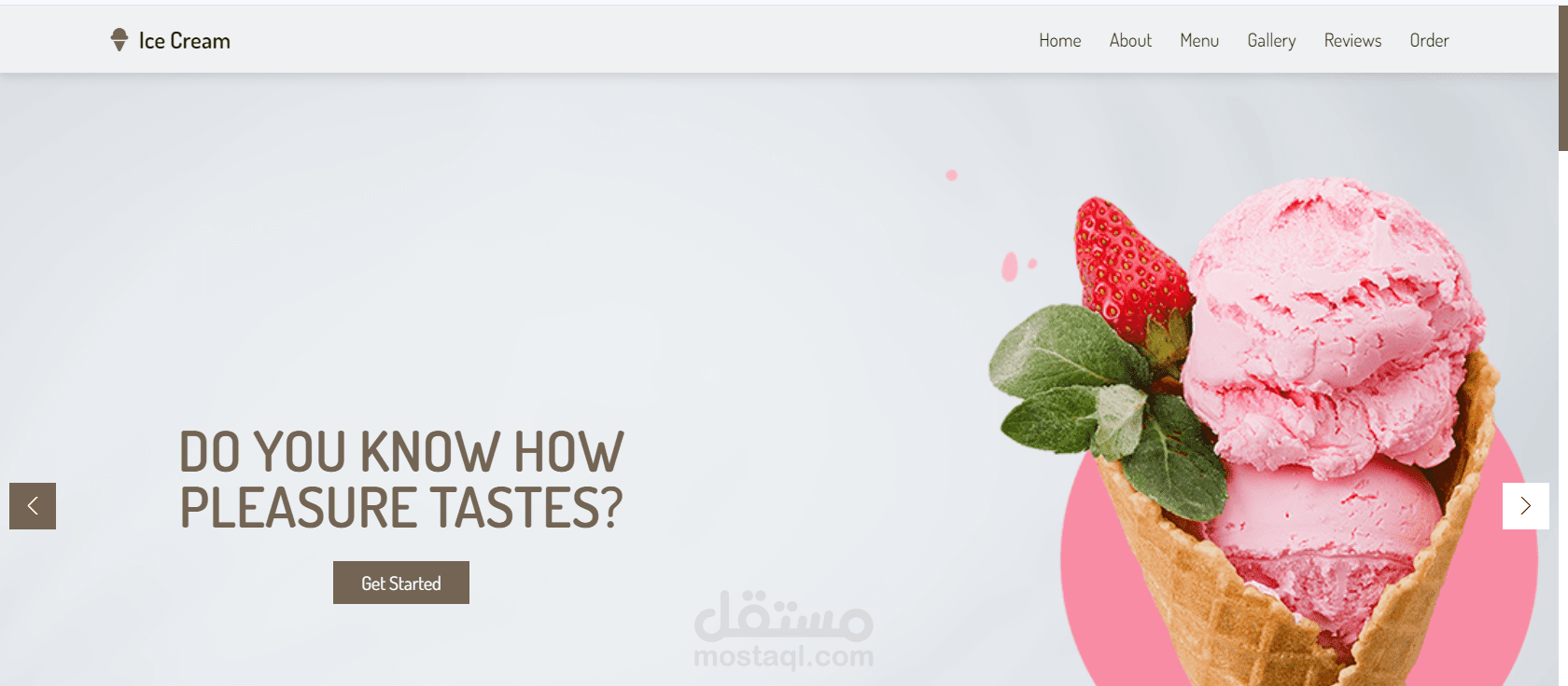 Ice cream Website