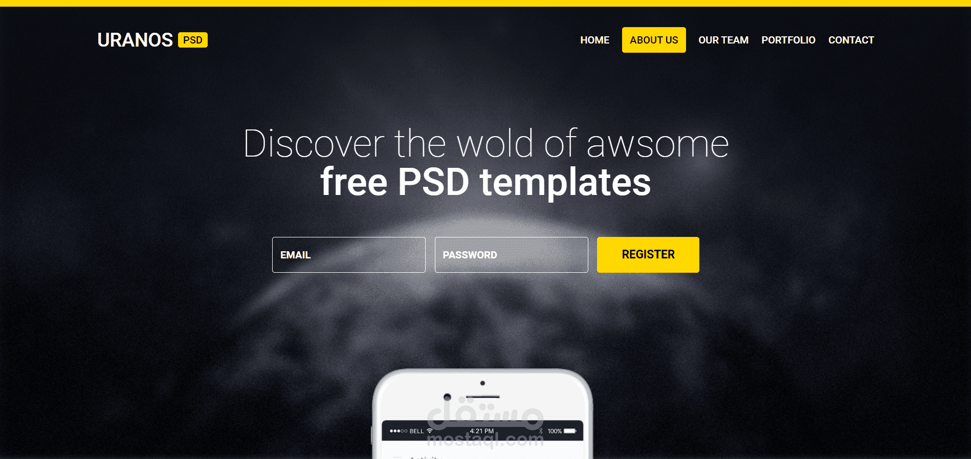 landing page التصميم يدعم جميع أحجام الشاشات