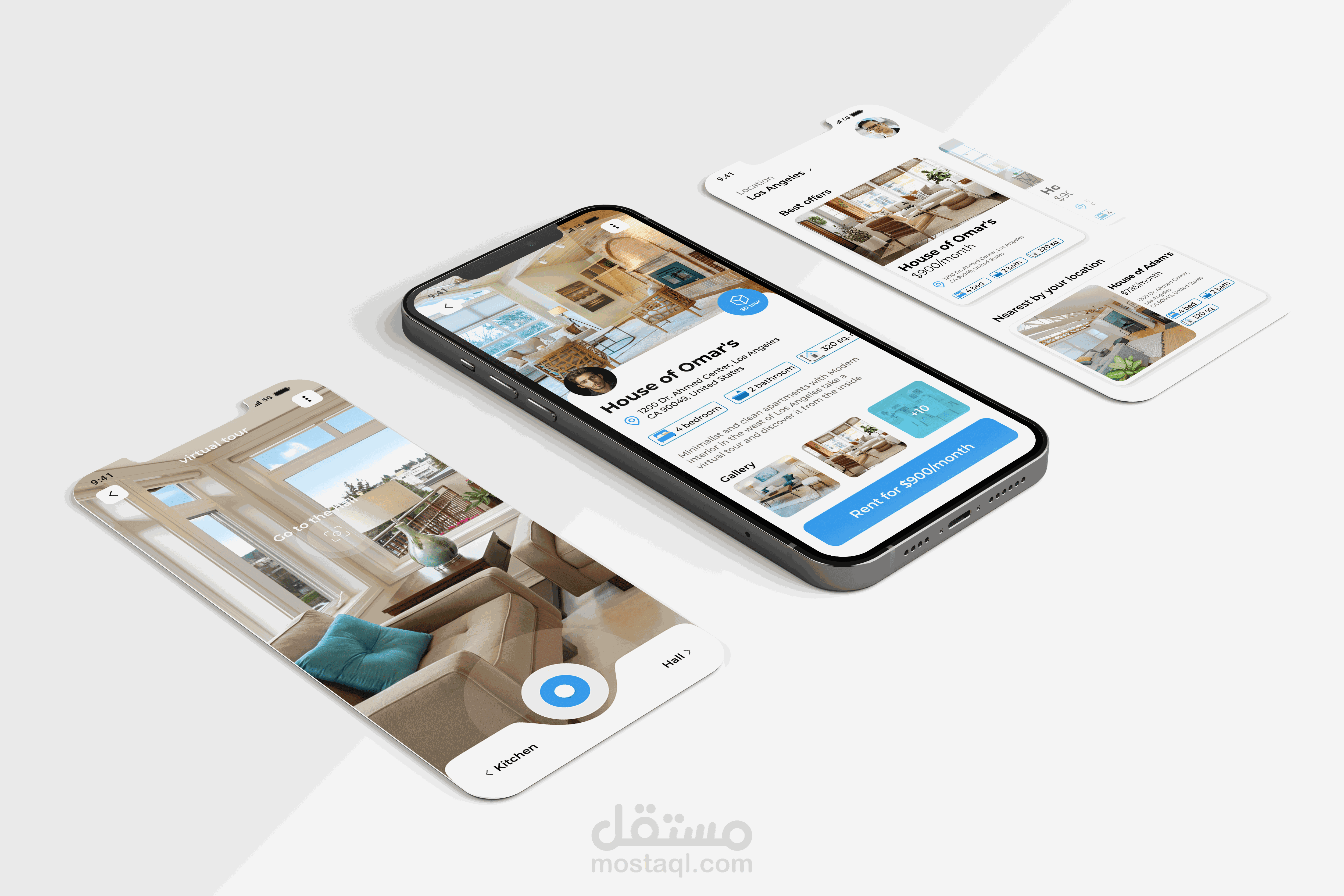 تصميم تطبيق لأيجار المنازل الحديثة