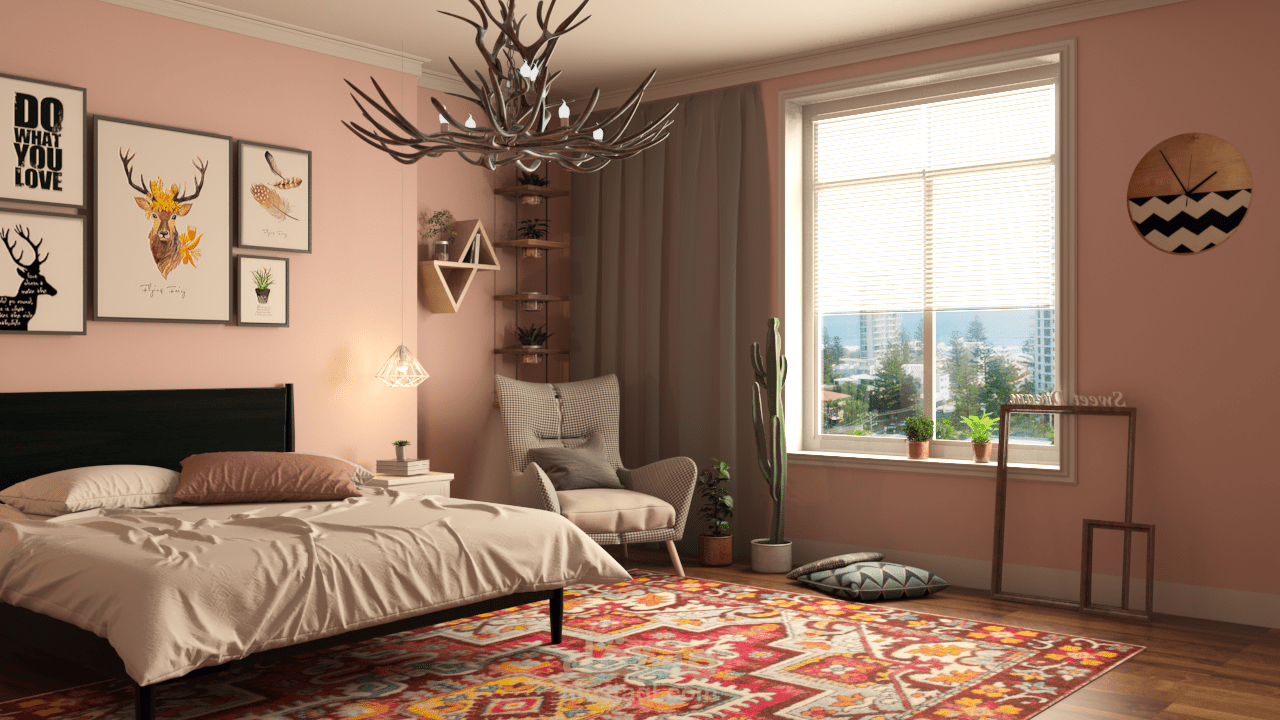 غرفة نوم بوهيمى ستايل