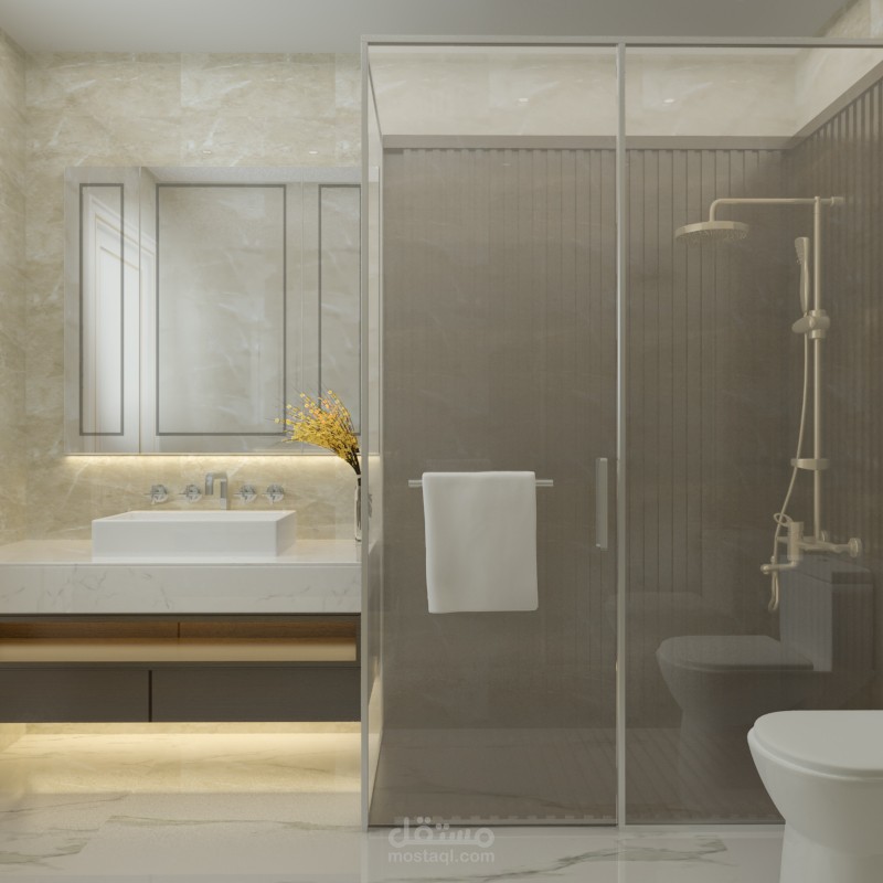 تصميم دورة مياه غرفة نوم