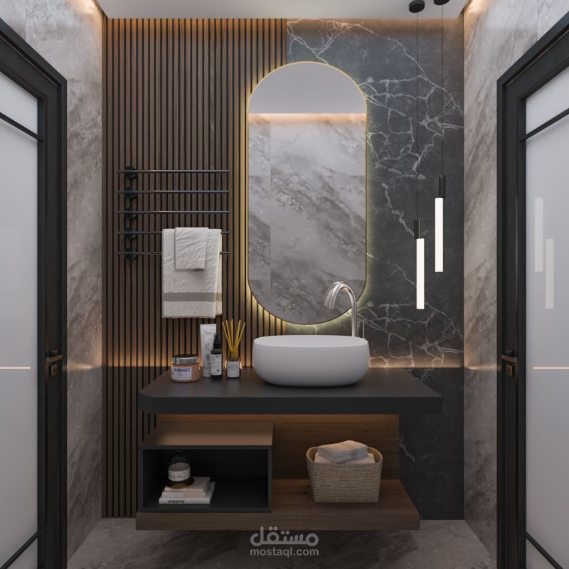 تصميم داخلى لحمام