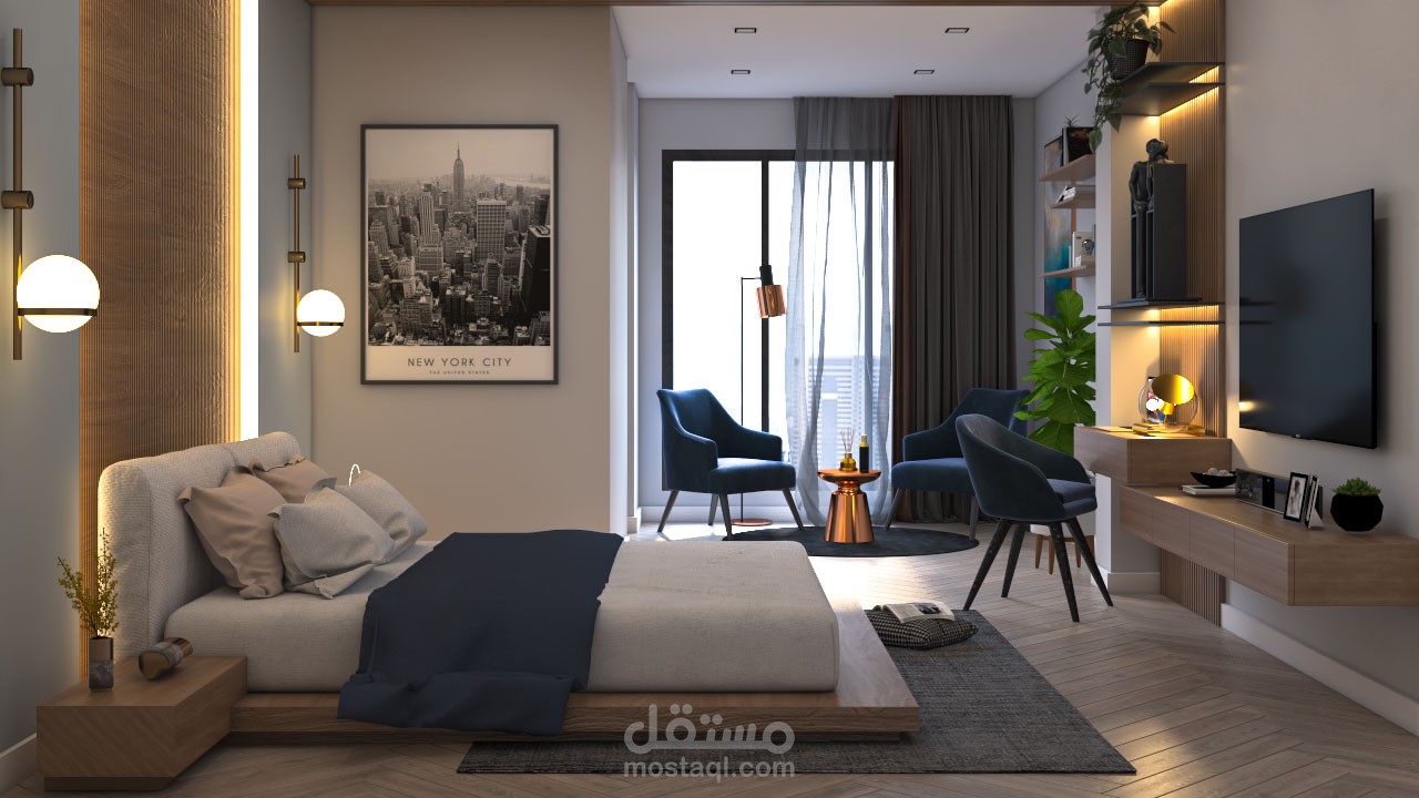 غرفة نوم مودرن