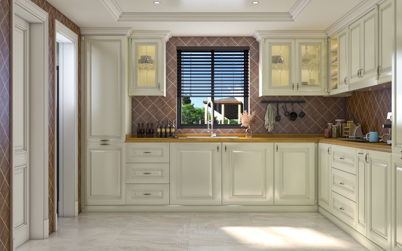 مطبخ مع ملحق