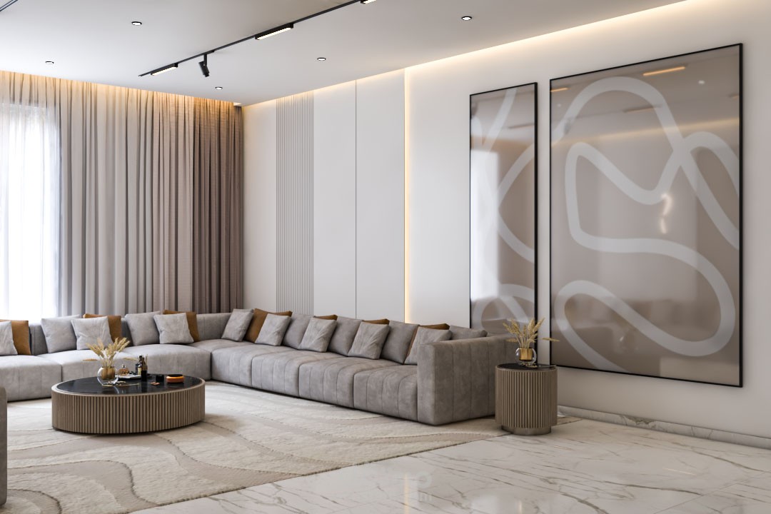 تصميم دور ارضى معيشة