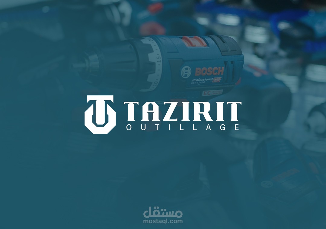 تصميم هوية بصرية لمحل Tazirit Outillage المختص في أدوات ومعدات البناء والصيانة