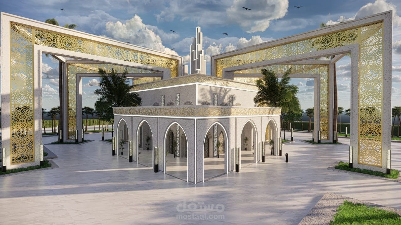 تصميم مسجد على الطراز الحديث