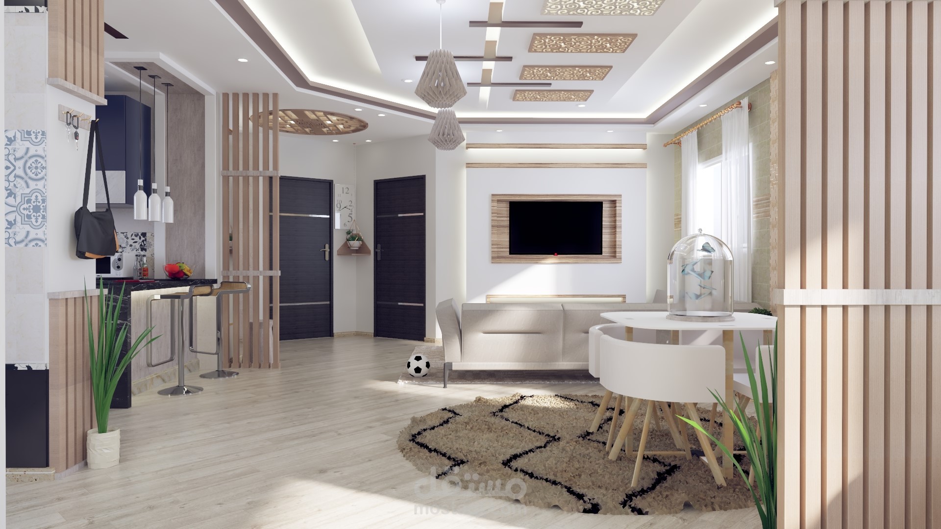 تصميم داخلي لشقة سكانية