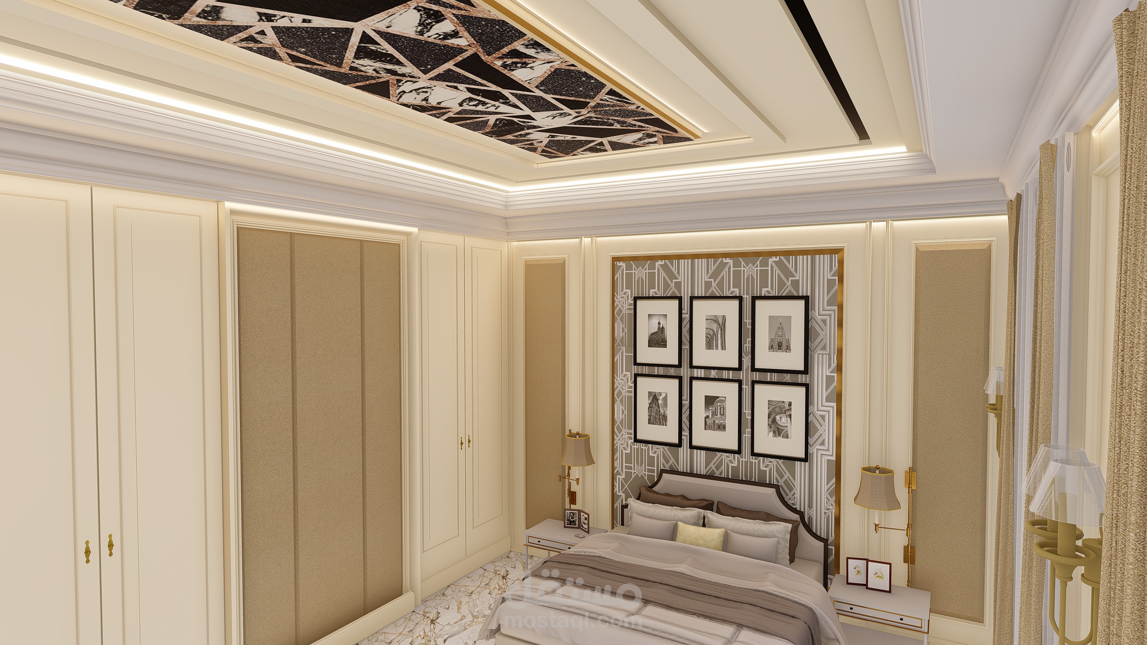 تصميم داخلي لشقة كلاسيكي