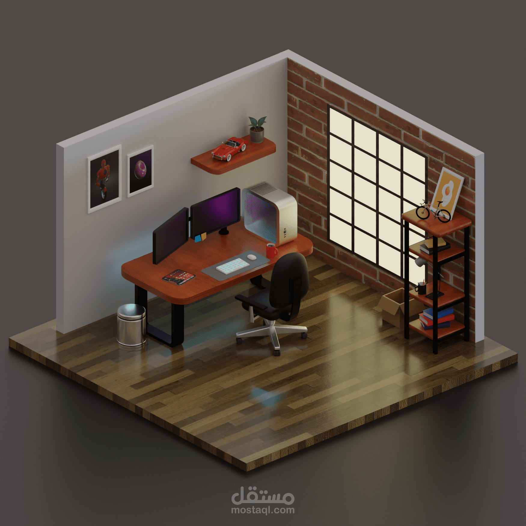 تصميم غرفة ثلاثية الابعاد