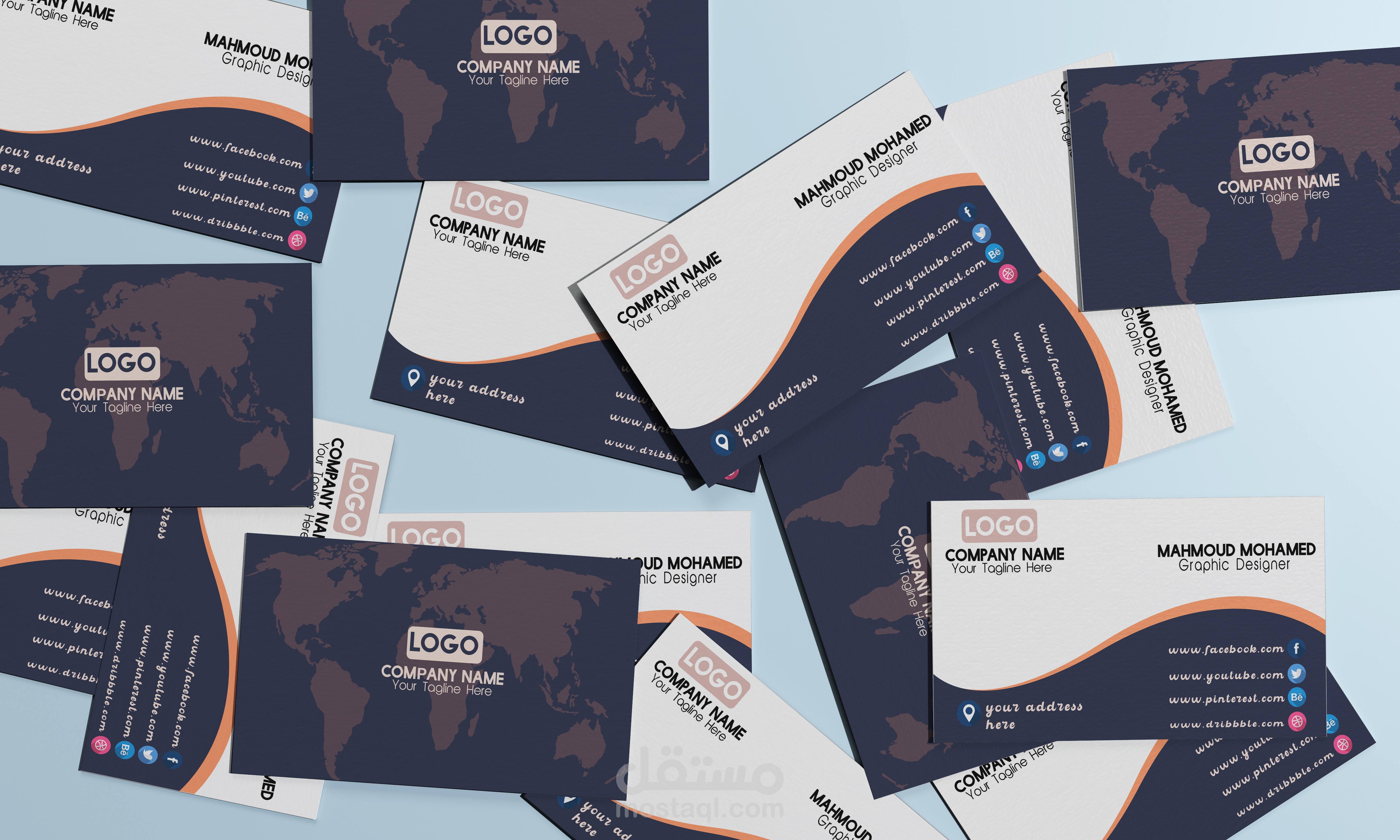 كارت شخصي "COOPERATE COMPANY BUSINESS CARD"