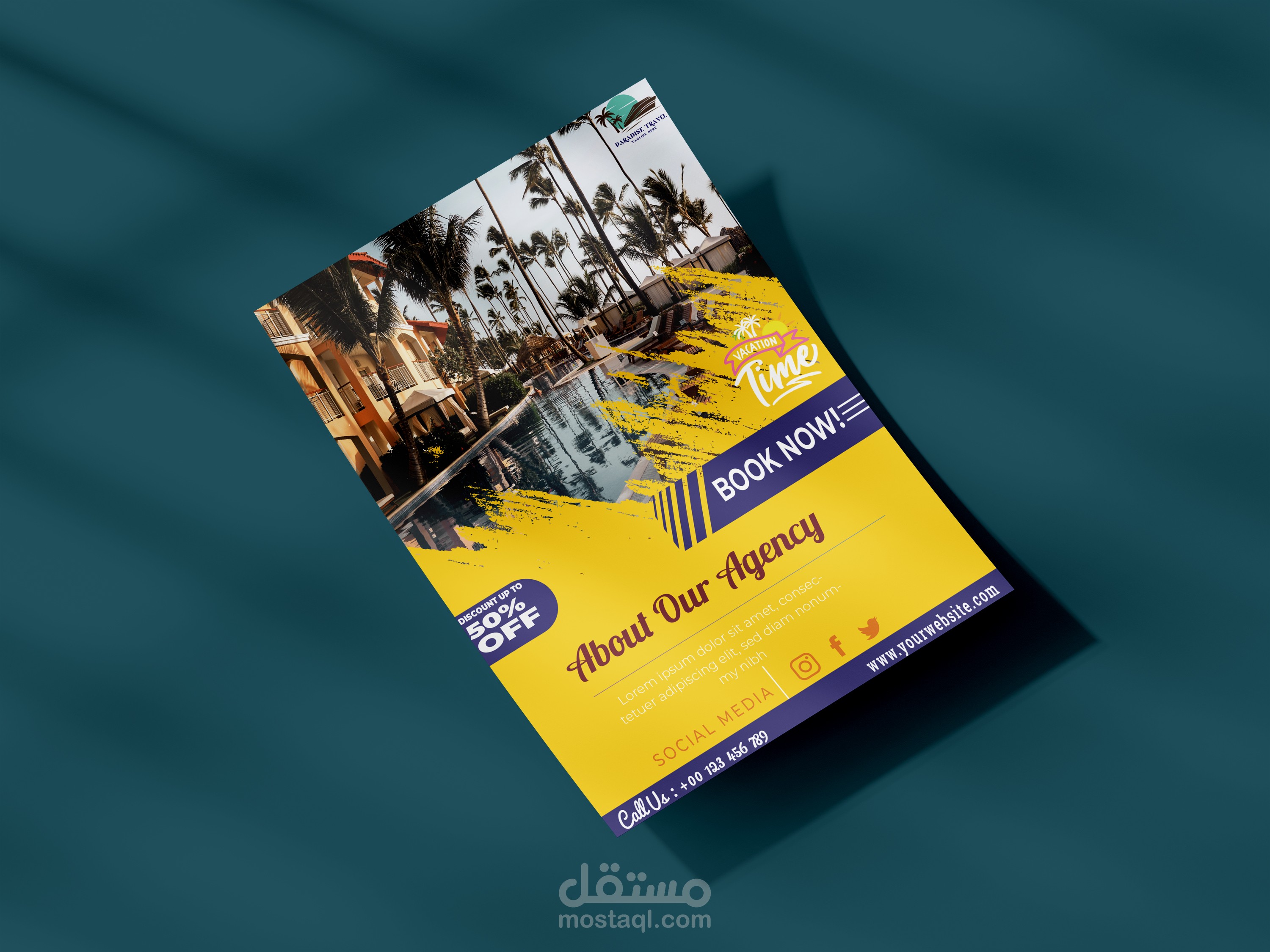 فلاير لشركه سياحه "SUMMER TIME FLYER DESIGN"