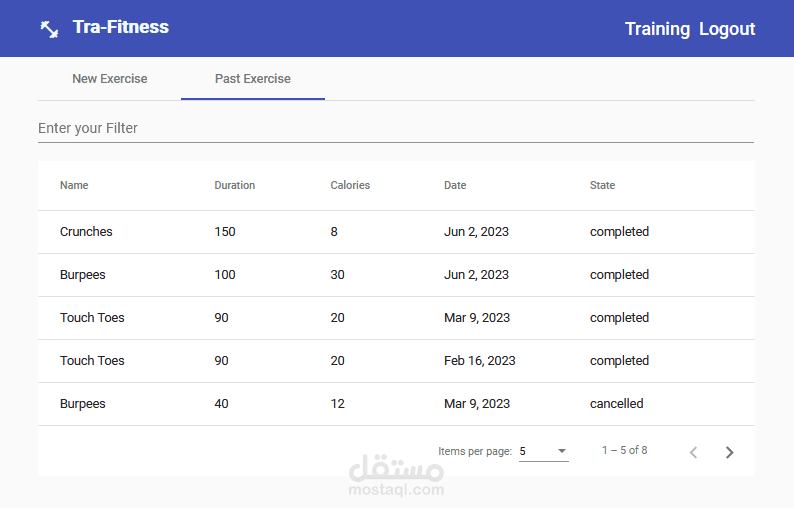 Training Tracker