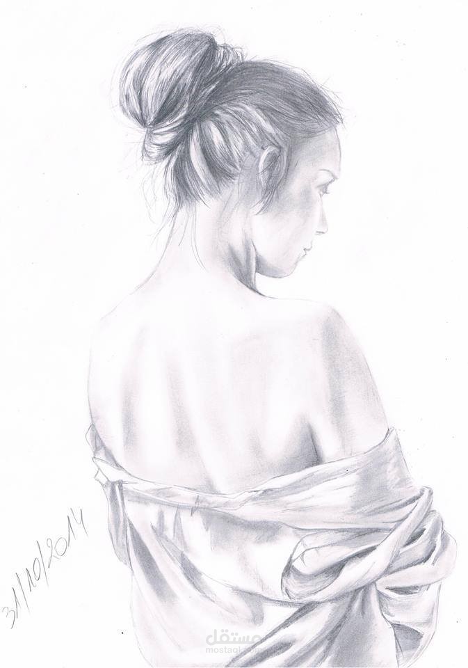 رسم باليد بقلم الرصاص