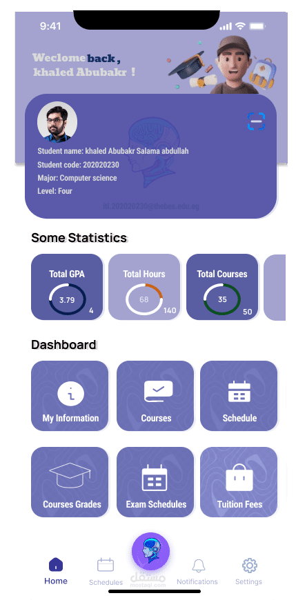 Electronic guide for students