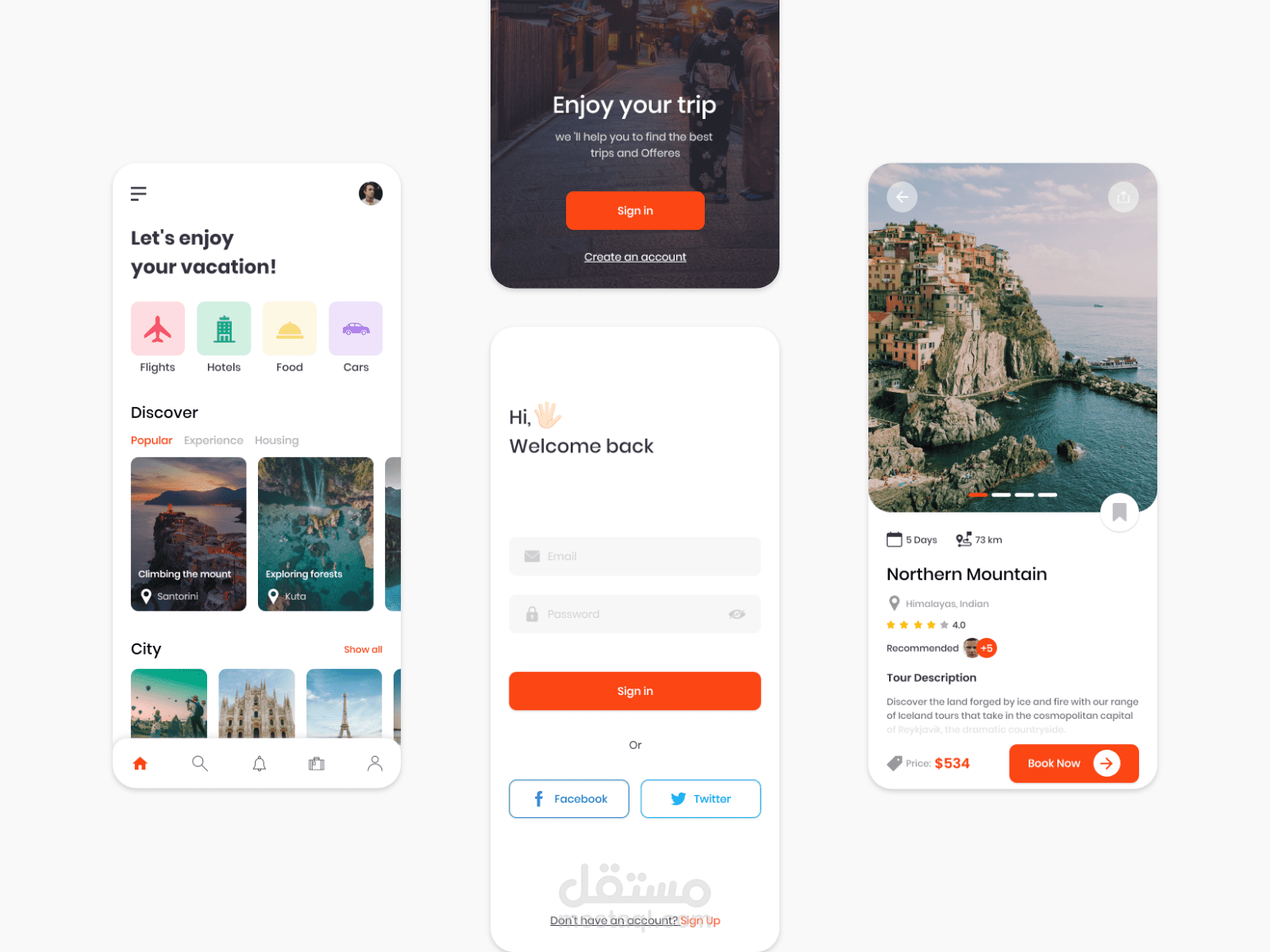 Travel App(تطبيق لحجز رحلات)