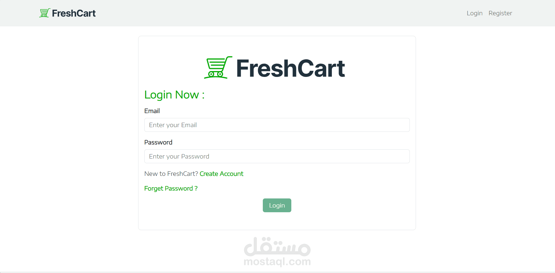 E-Commerce Fresh Cart