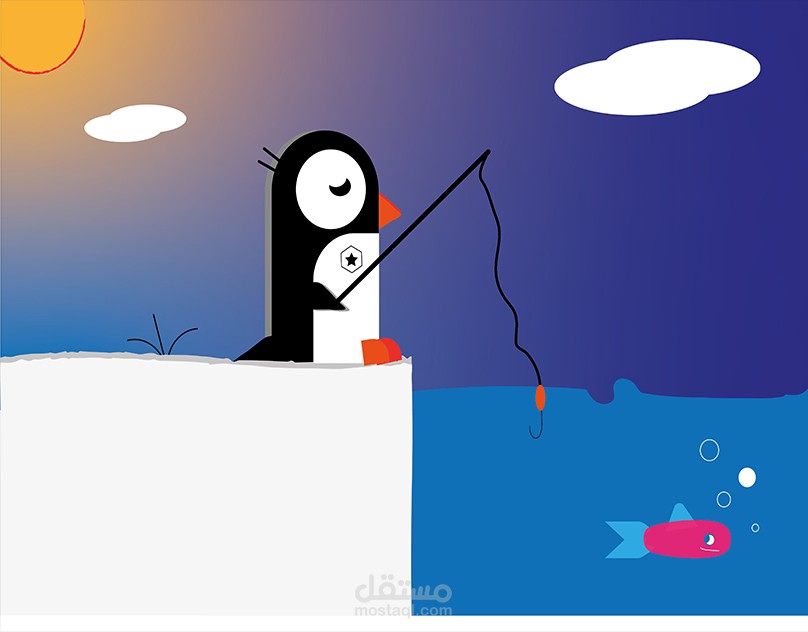 penguin drawing : رسم بطريق