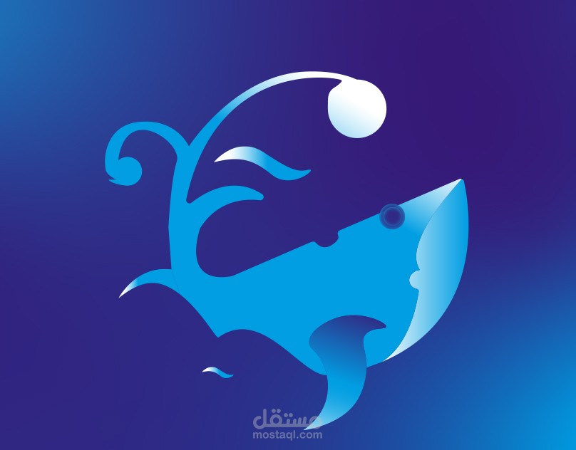 رسم حوت : whale drawing