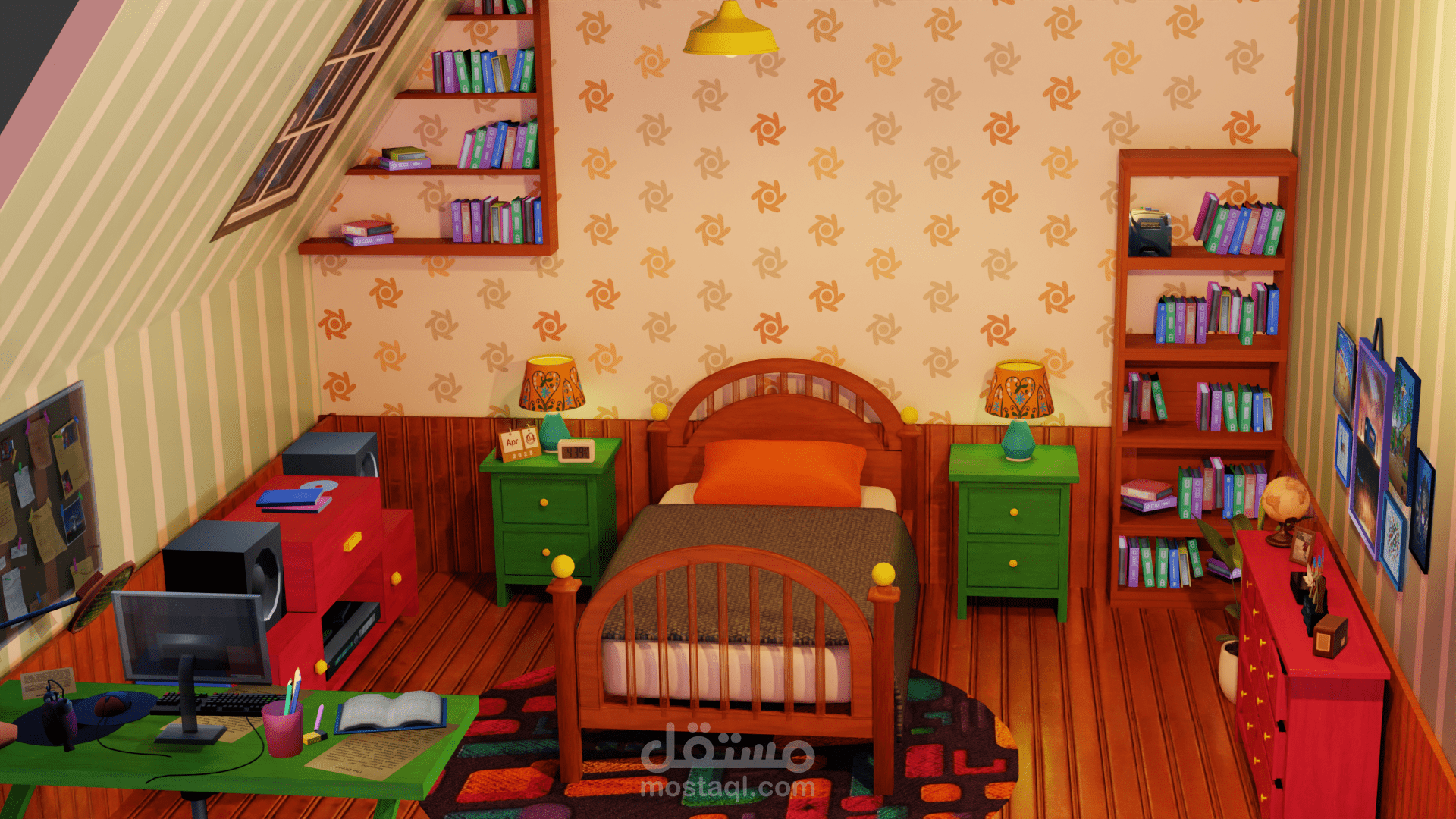 تصميم غرفة رسوم متحركة