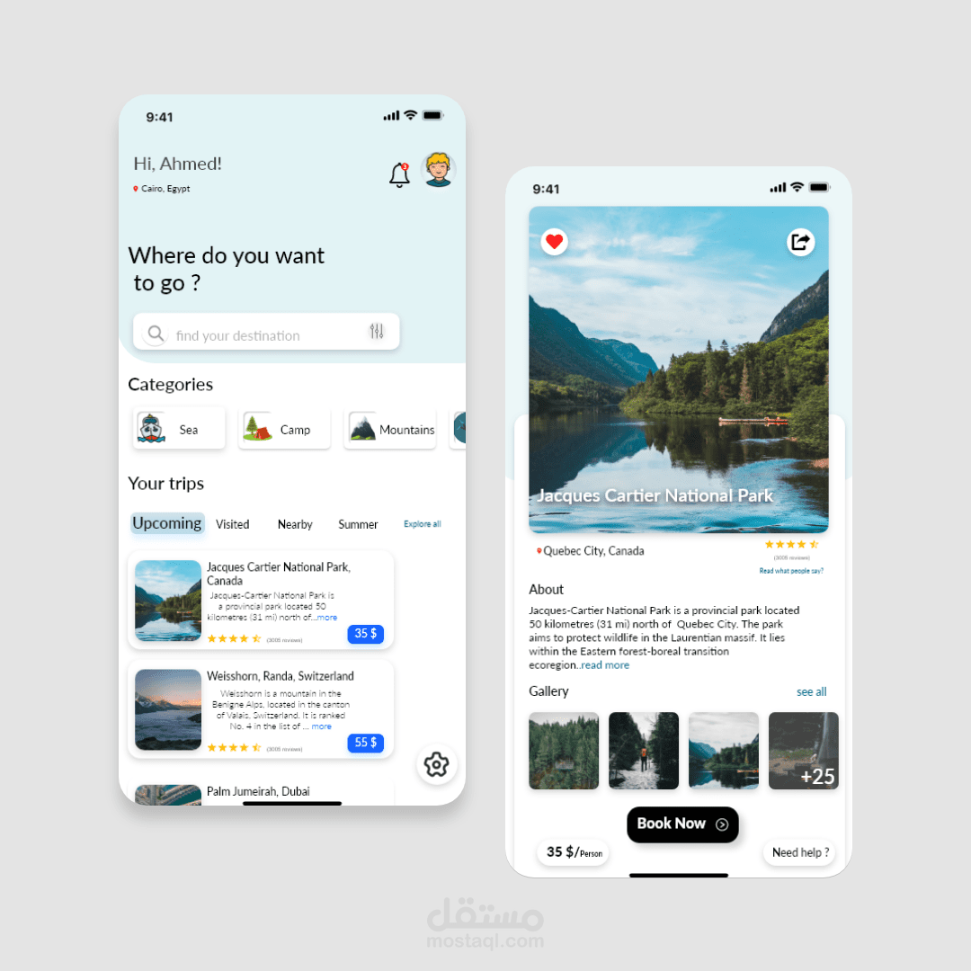Travel App Concept Design