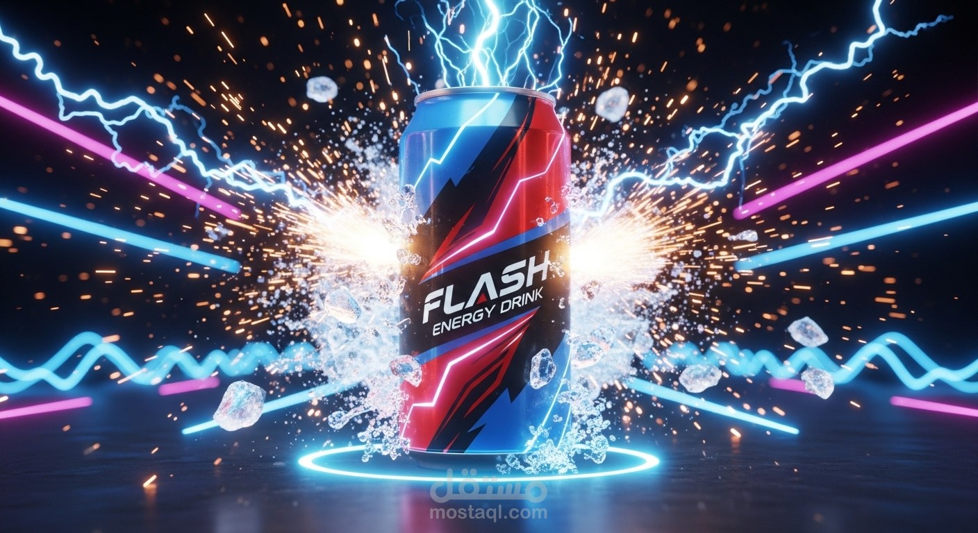 Flash Energy Drink — Social Media Ad Concept