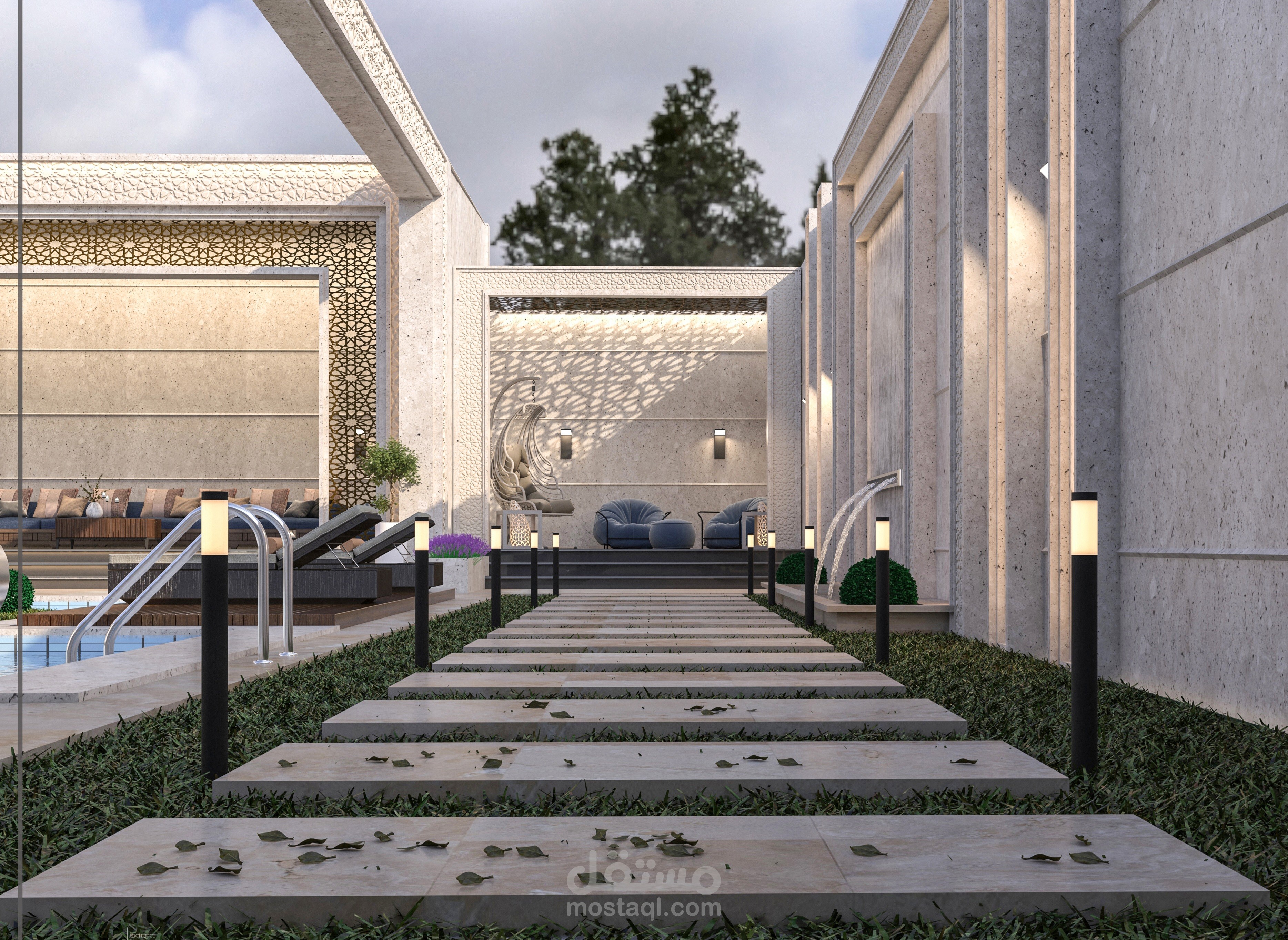 فناء خارجي ل فيلا