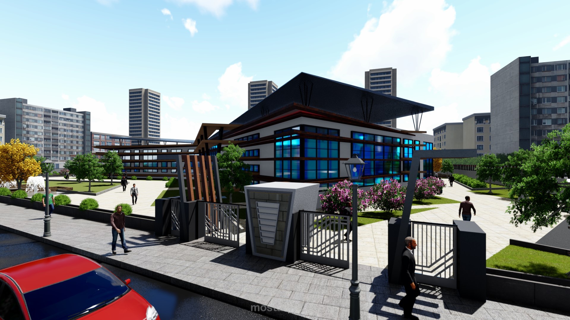 تصميم مركز تاهيل معاقين