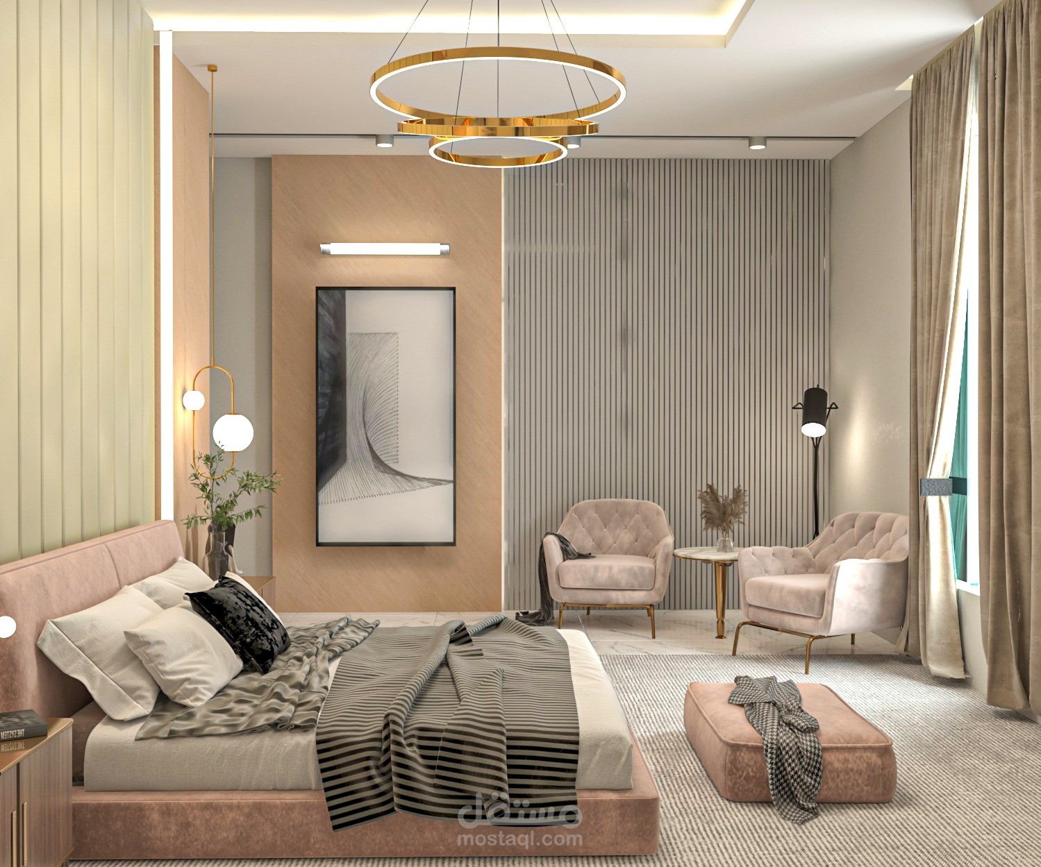 تصميم داخلي لغرفة الماستر