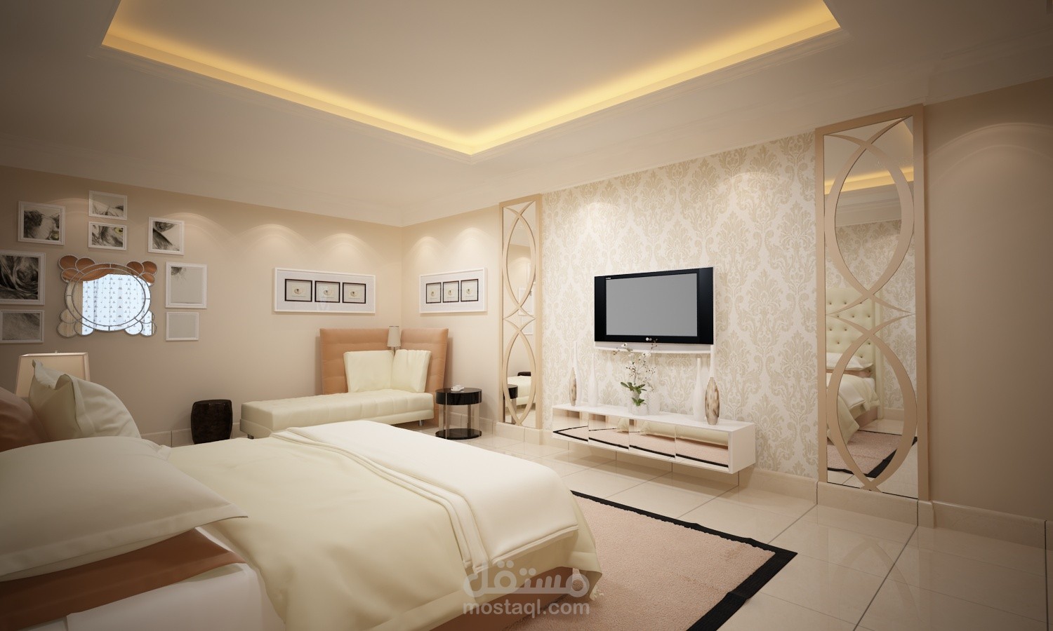 غرف نوم تصميم اثاث  وتصميم داخلى